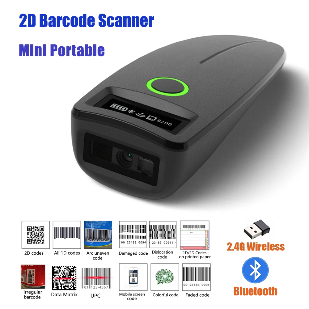 2D Barcode Scanner W7 Mini Wir - đánh giá và giá Document Scanner Portable