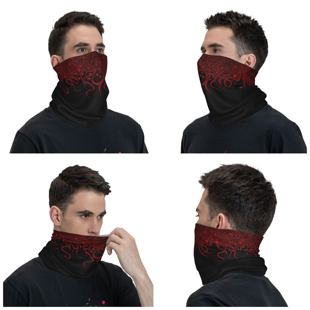 Red Tentacles On Black Bandana - đánh giá và giá Tech Wear Accessories