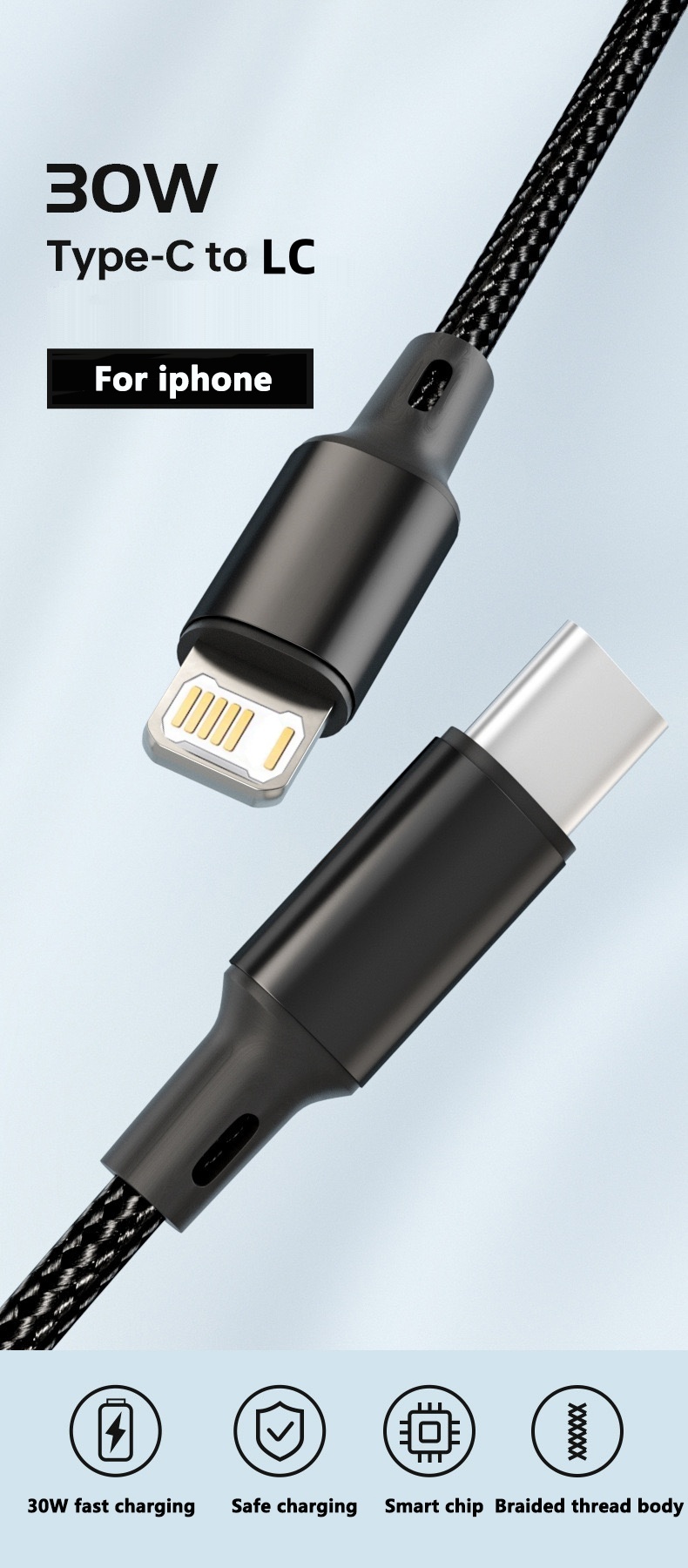 PD 30W USB Cable For iPhone 14 - đánh giá và giá Tech Accessories Phone