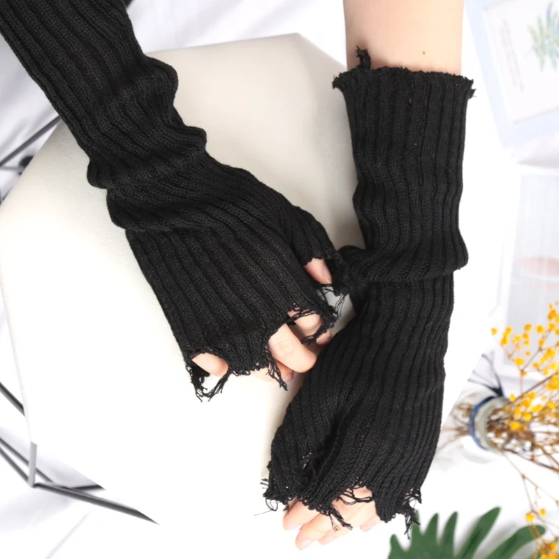 1Pair Punk Broken Unisex Glove - đánh giá và giá Tech Wear Accessories