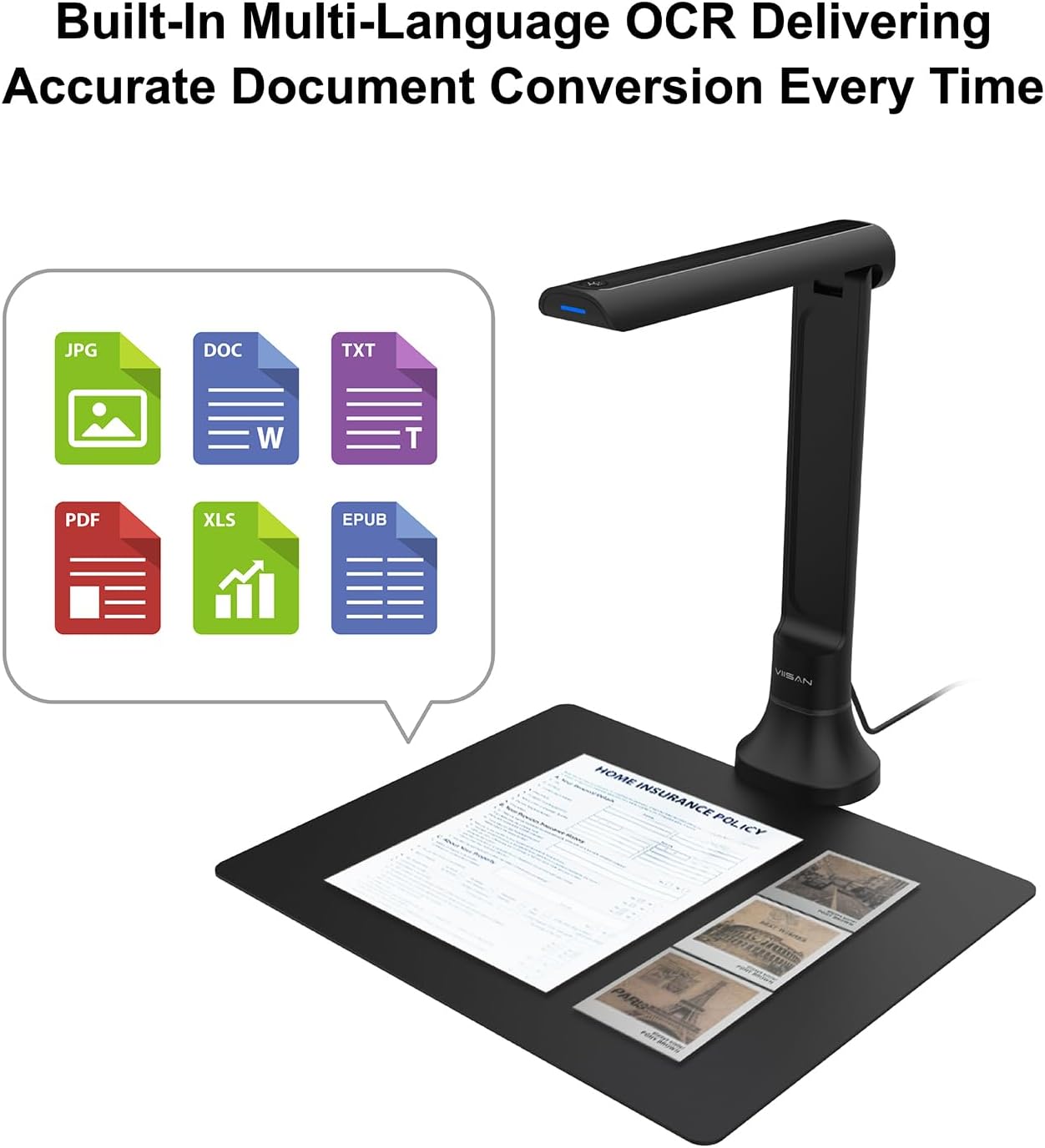VIISAN DB8401 16MP Document Ca - đánh giá và giá Document Scanner Portable