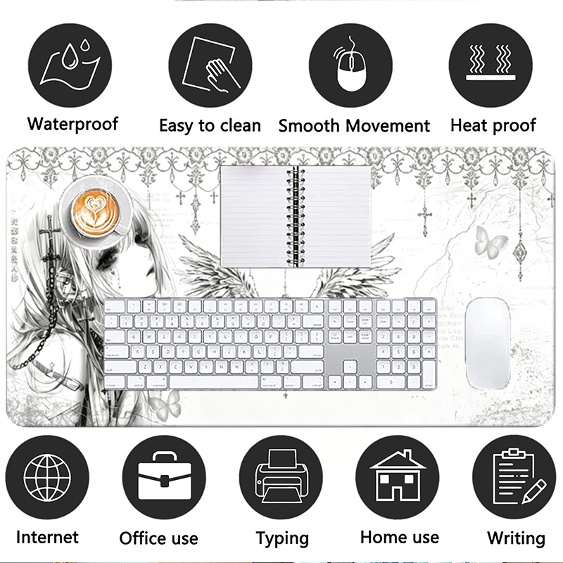 Leather Mousepad Black White A - đánh giá và giá Tech Accessories For Desk